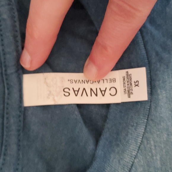 NWOT Blue Christmas Shirt, size XS - Picture 3 of 4